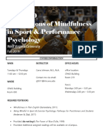 SEP 000 Foundations of Mindfulness in Sport & Performance Psychology