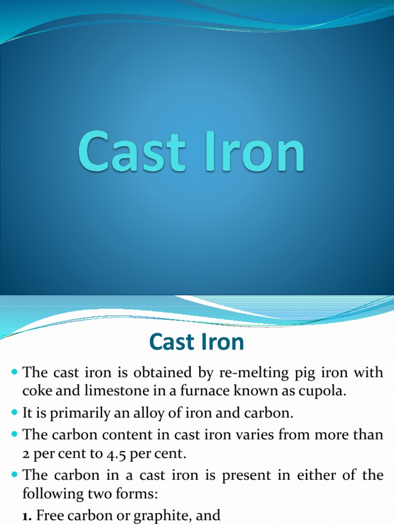 Ch27.6 Cast Iron PDF Cast Iron Iron