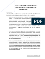 Posturas Éticas de Los Alumnos Frente a Situaciones