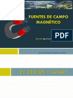 Presentación - Fuentes de Campo Magnético-Ley de Biot Savart-Ley de Ampere.