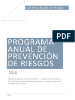 Programa Anual Prevencion Riesgos