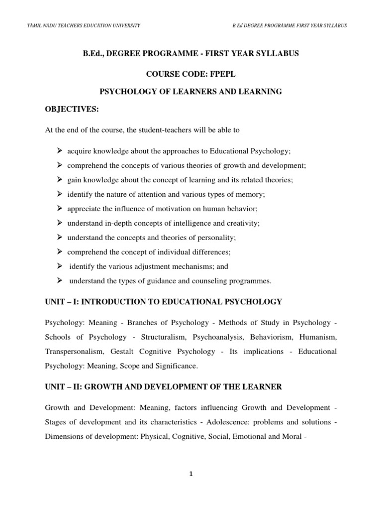 Course PDF | PDF | Psychology | Teachers