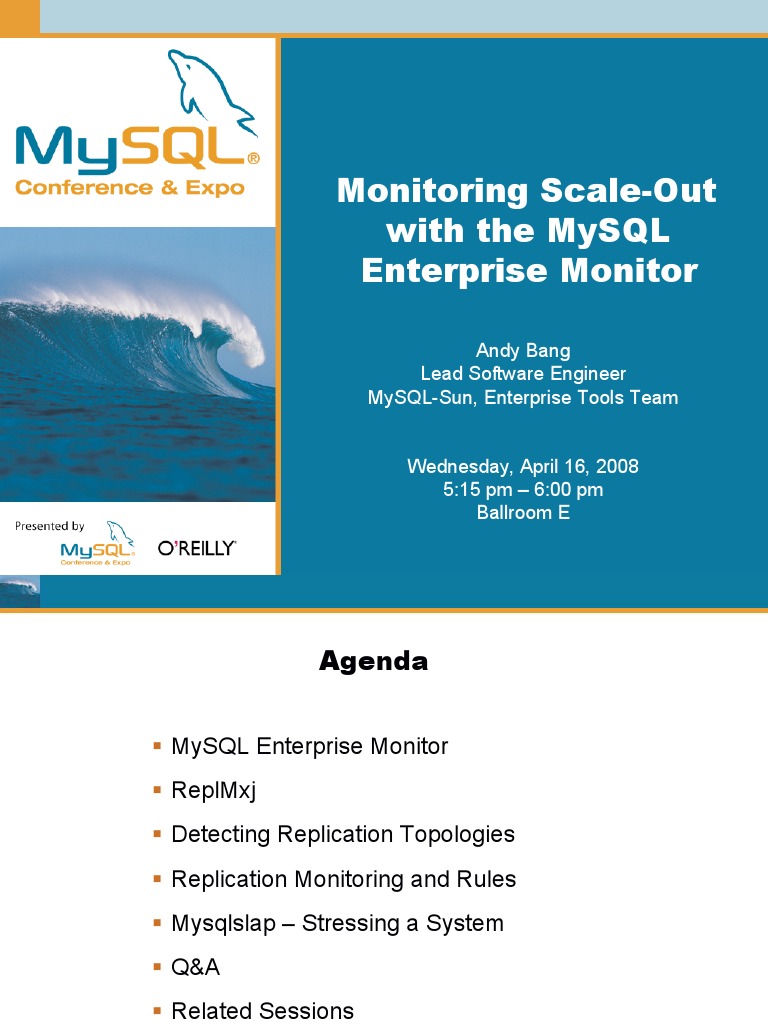 Monitoring Scale-Out With The MySQL Enterprise Monitor Presentation 1 ...