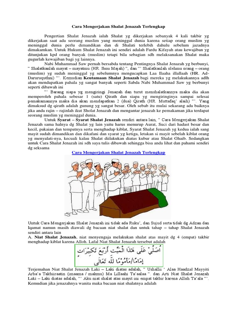 Bacaan Sholat Jenazah Takbir Ke 4 Yg Panjang Latin
