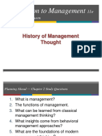 Introduction To Management: History of Management Thought