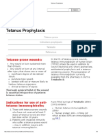 Tetanus Prophylaxis