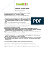 Guildelines For Food Vehicle