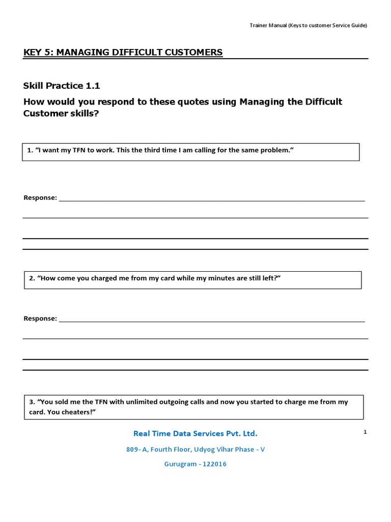 KEY 5 Skill Practice 1.1 | PDF