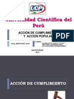 Acción de Cumplimiento y Acción Popular en El Perú