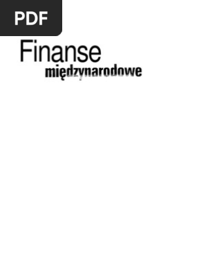 Finanse Miedzynarodowe