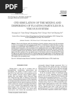 CFD Simulation of The Mixing and Dispersing of Floating Particles in A Viscous System