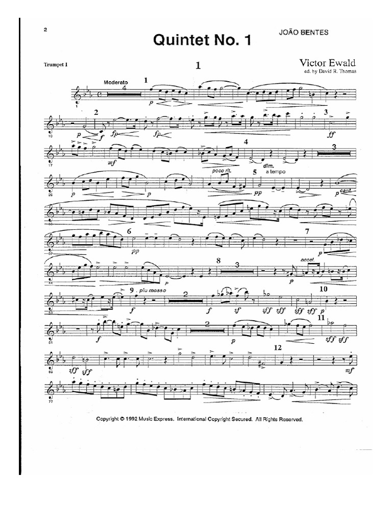 Brass Quintet N 1 Victor Ewald Full Score PDF | PDF