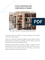 Analytical Exposition Text The Importance of Library