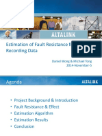 Estimation of Fault Resistance From Fault Recording Data: Daniel Wong & Michael Tong 2014-November-5