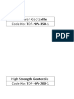 Non-Woven Geotextile Code No: TDF-NW-350-1
