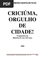 Historia Criciuma Orgulho de Cidade Vol i