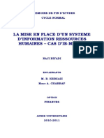 La Mise en Place D'un Système D'information Ressources Humaines - Cas D'IB-MAROC