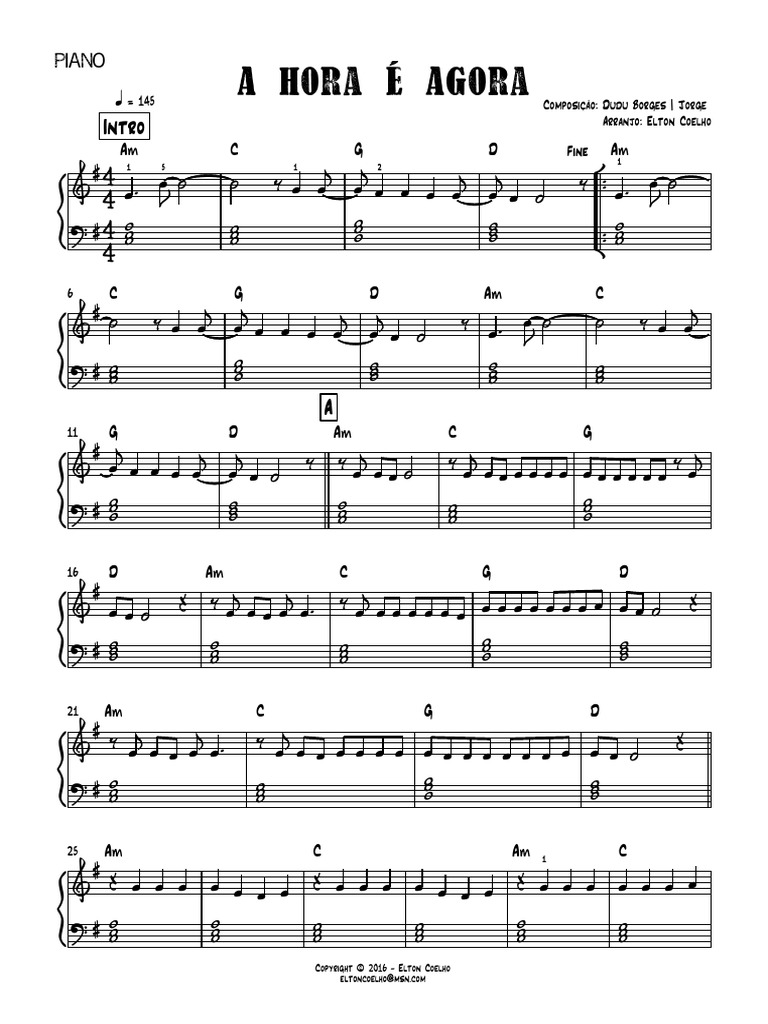 A Hora é Agora e Mateus Piano