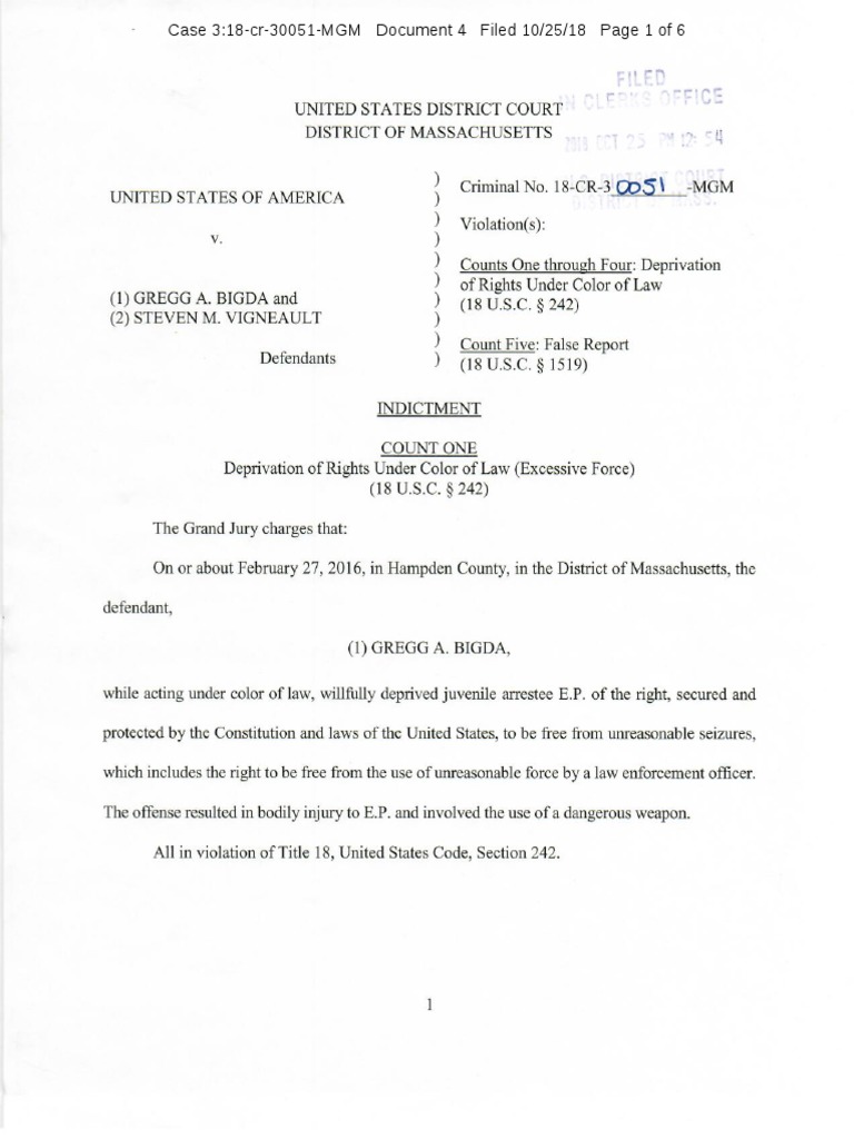 Legal Document: Case 3:18-cr-30051 | PDF | Law