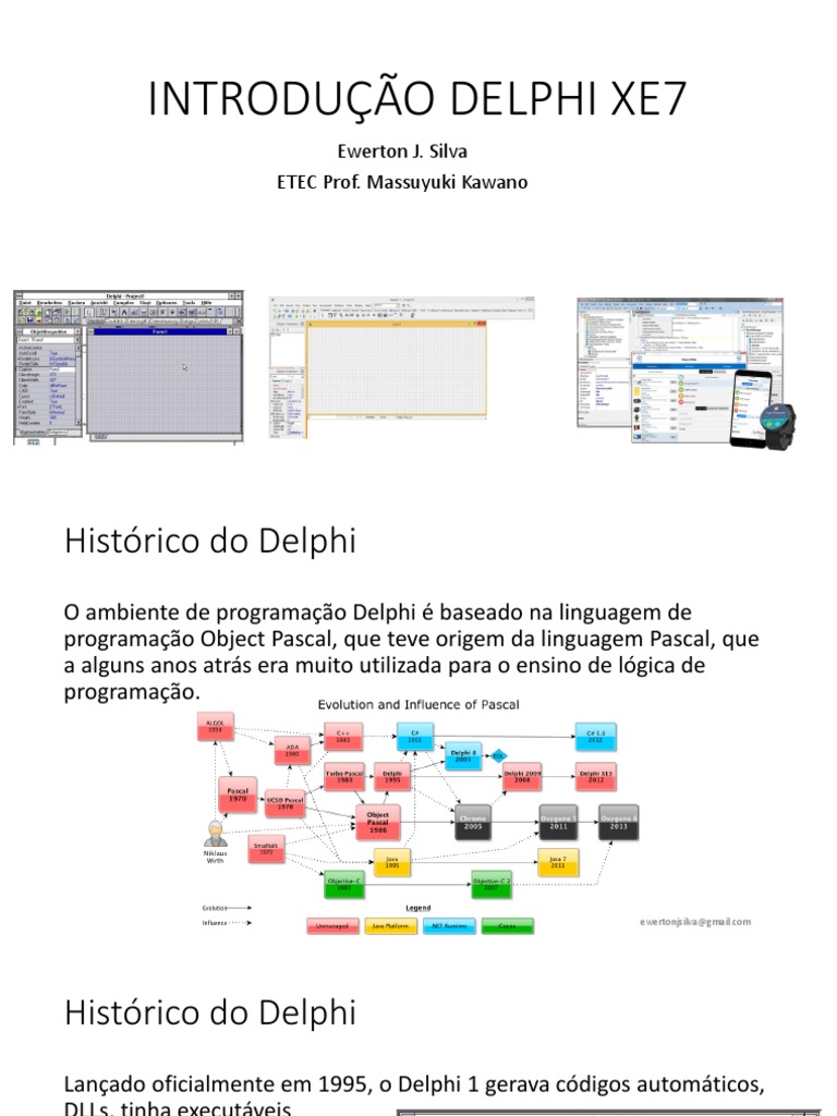 Introdução ao Delphi XE7 | PDF | Software de aplicação | Programas