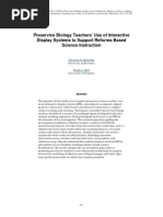 Preservice Biology Teachers' Use of Interactive Display Systems To Support Reforms-Based Science Instruction