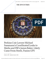 Perkins Coie Lawyer Michael Sussmann's Coordinated Leaks To Media