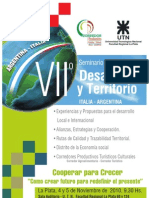 VII Seminario Internacional Desarrollo y Territorio