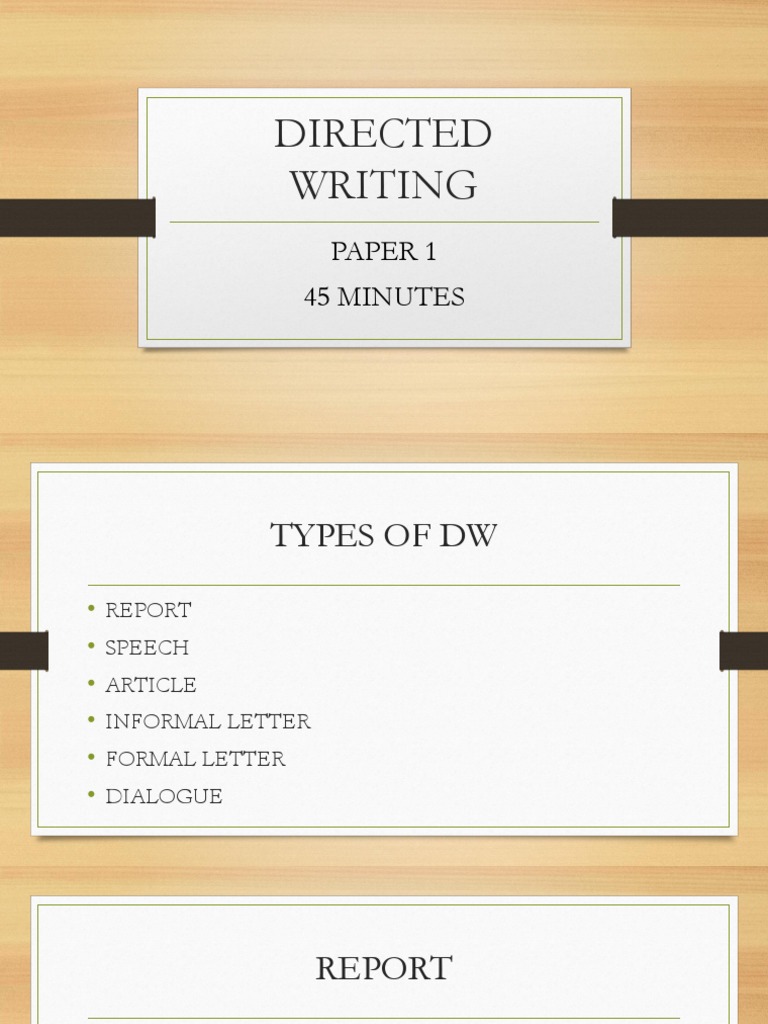 Directed Writing | PDF