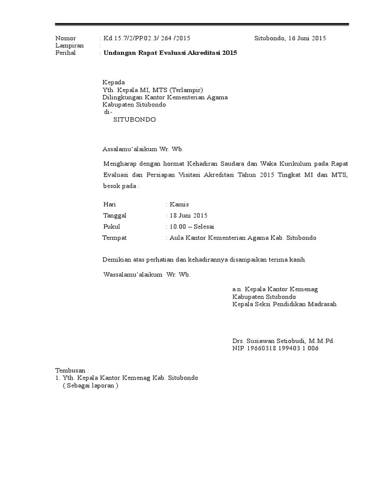 Surat Undangan Akreditasi