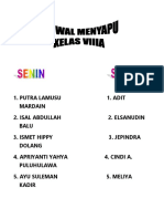 Jadwal Menyapu Kelas Viiia