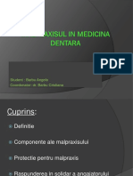 Malpraxisul in Medicina Dentara