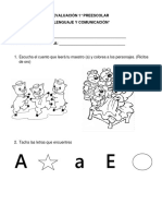 Evaluación preescolar lenguaje matemáticas