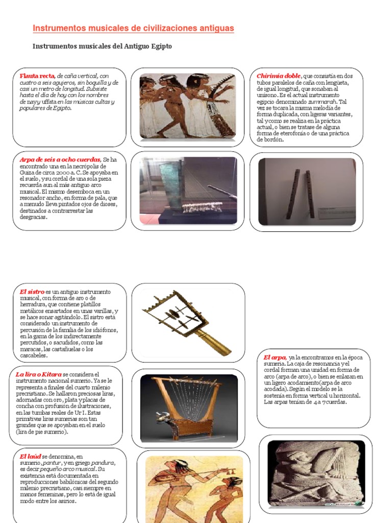Instrumentos Musicales de Civilizaciones | PDF | Flauta | Instrumentos ...