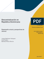 Descentralizacion en Republica Dominicana Desempeno Actual y Perspectivas de Reforma