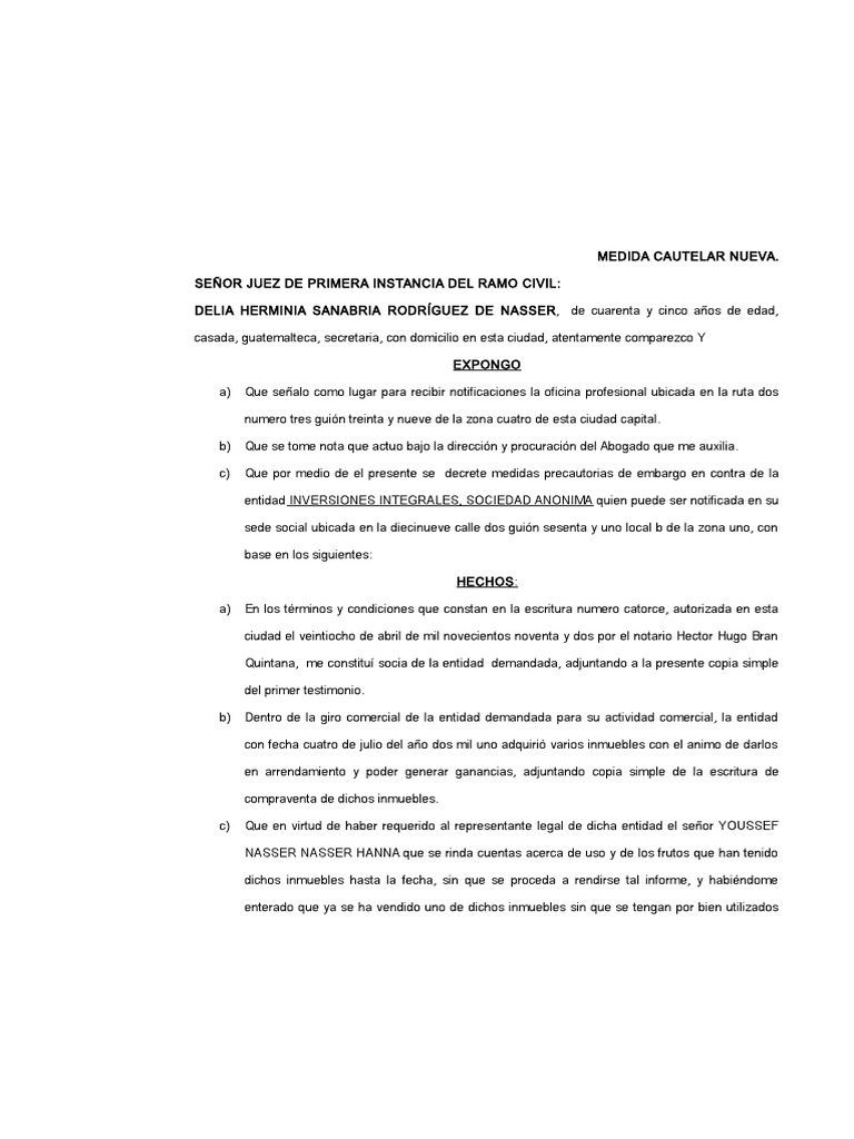 Medida Cautelar de Embargo | PDF | Guatemala | Gobierno