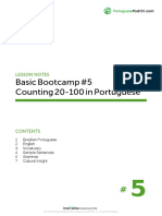 Basic Bootcamp #5 Counting 20-100 in Portuguese: Lesson Notes