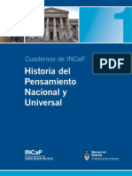 Cuadernillo INCaP - Nº 1 - Historia Del Pensamiento Nacional y Universal