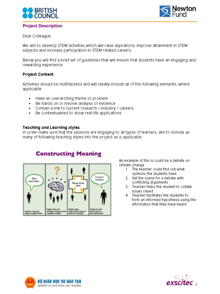Engaging STEM Project Guidelines | PDF | Teachers | Change