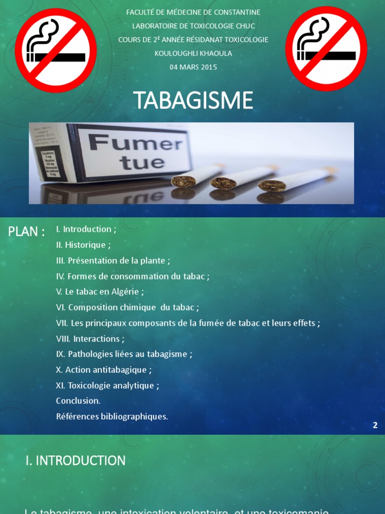 Impact du tabagisme en Algrie | PDF | Cigarette | Fume du tabac