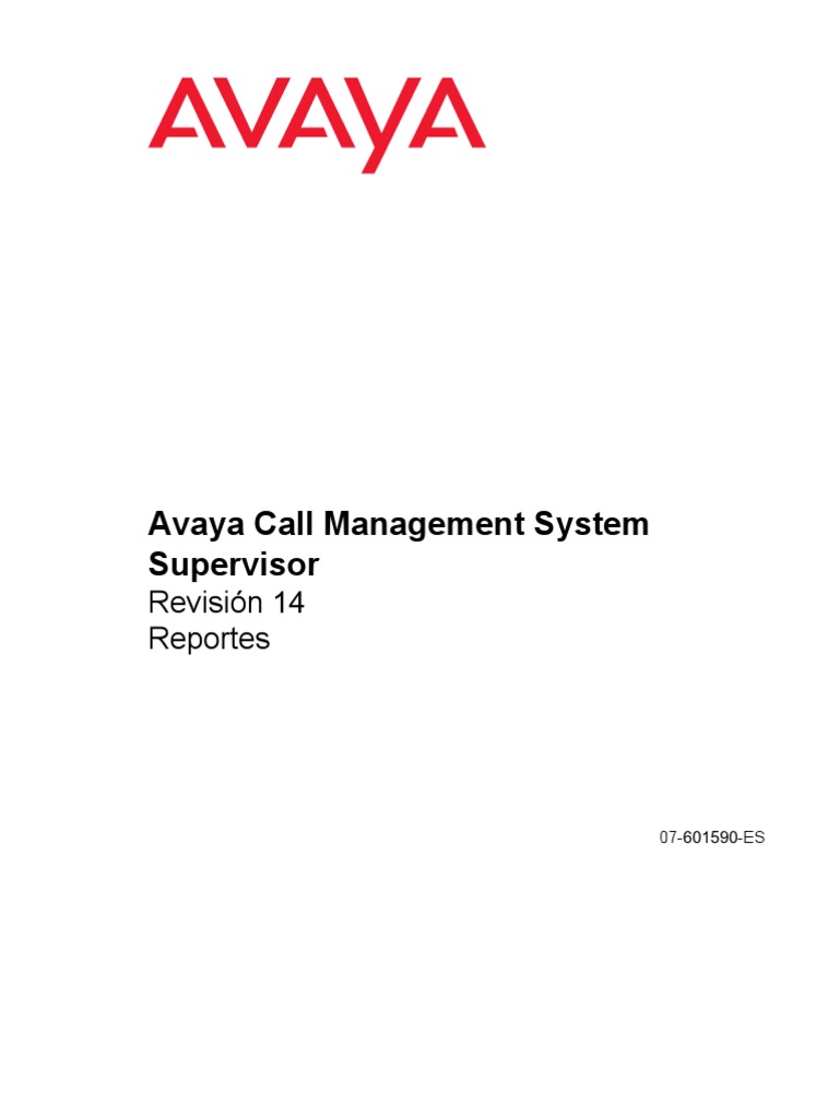 Avaya CMS Supervisor PDF Software Servidor