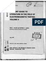 A Report Guide To Literature in The Field of Electromagnetic Testing - Volume Ii