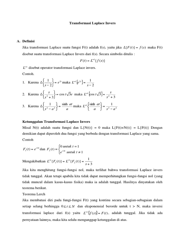 Kelompok 8 Msb Transformasi Laplace Invers