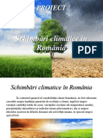 Schimbari Climatice in Romania