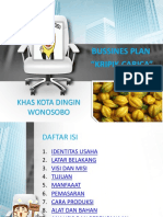 Bussines Plan "Kripik Carica": Khas Kota Dingin Wonosobo