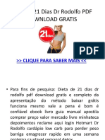 Dieta de 21 Dias DR Rodolfo PDF Download Gratis