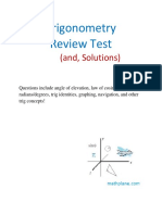 Trigonometry Review Test