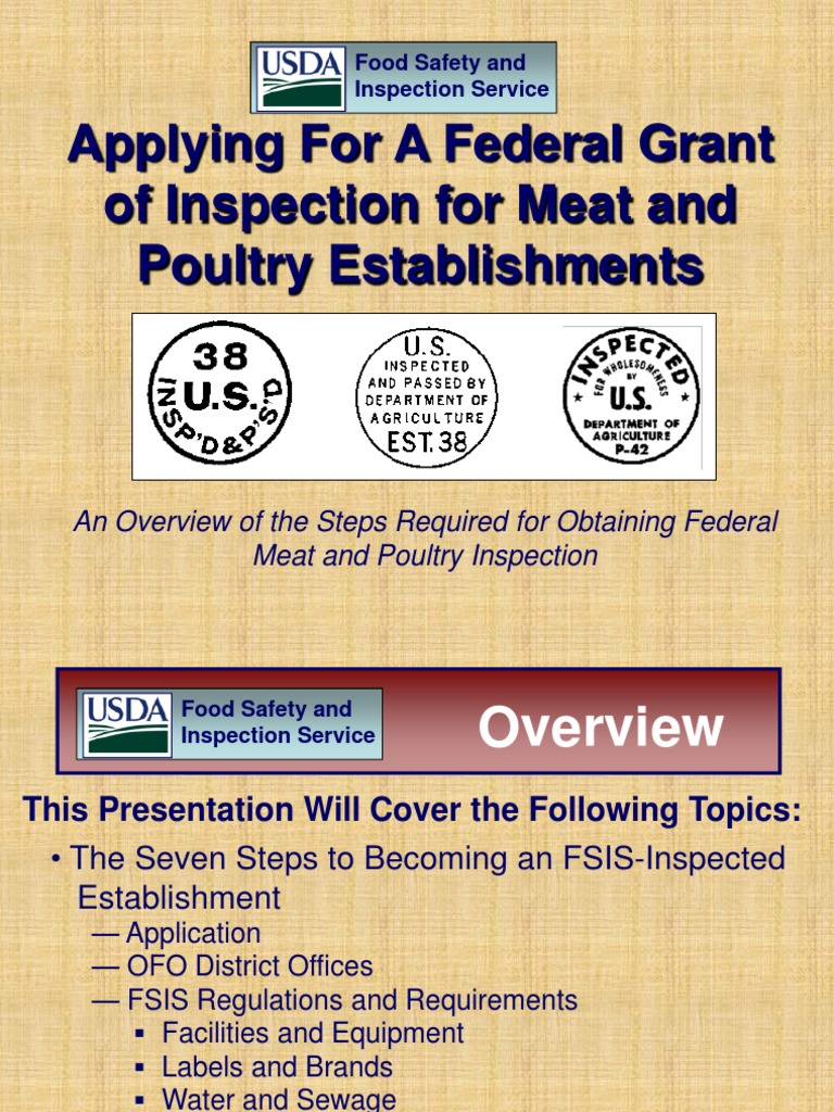 Federal Grant Application for Meat Inspection | PDF | Hazard Analysis ...