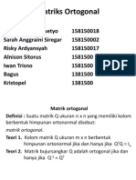 Materi Matriks Ortogonal Kel 4