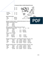 Metode Perhitungan Campuran Beton Job Mix Desain PDF
