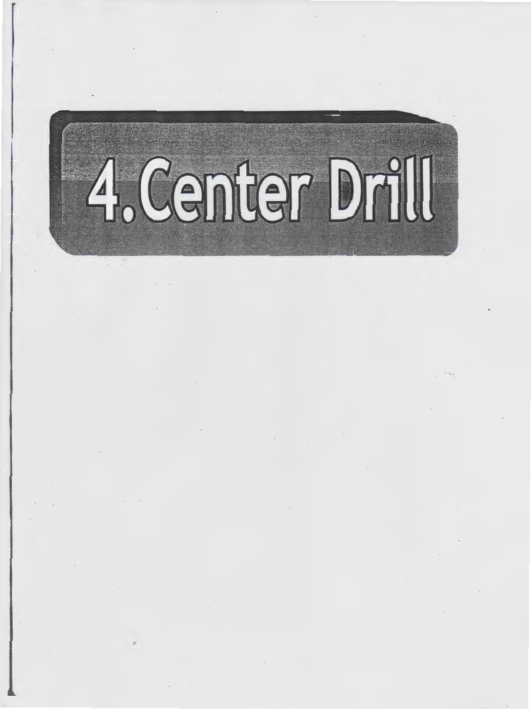 Center Drill PDF